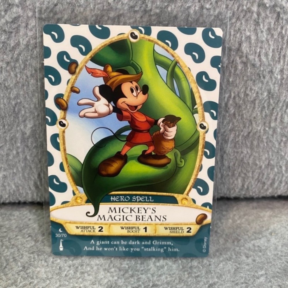 Disney Sorcerers of Magic Kingdom Mickey's Magic Beans Card 30/70 Game EUC
